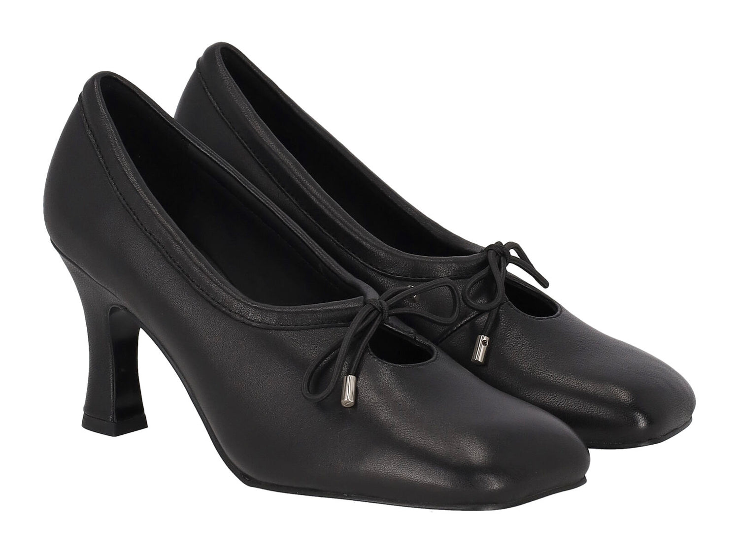 Decollètè in nappa con fiocco , altezza tacco 7 cm.