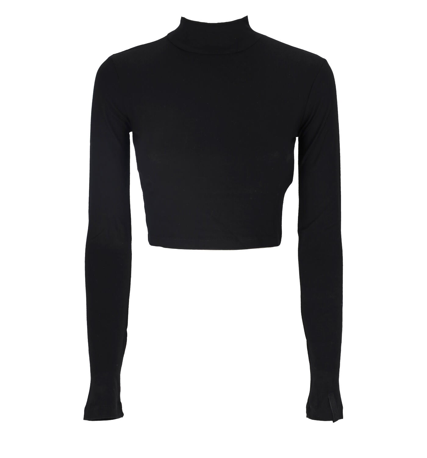 Maglia crop mezzo collo