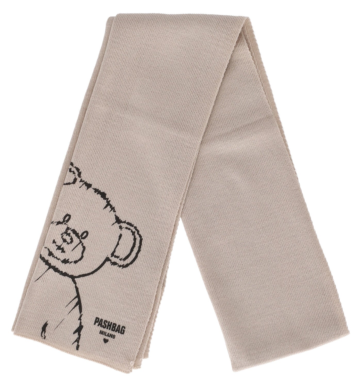 Sciarpa con orso disegnato