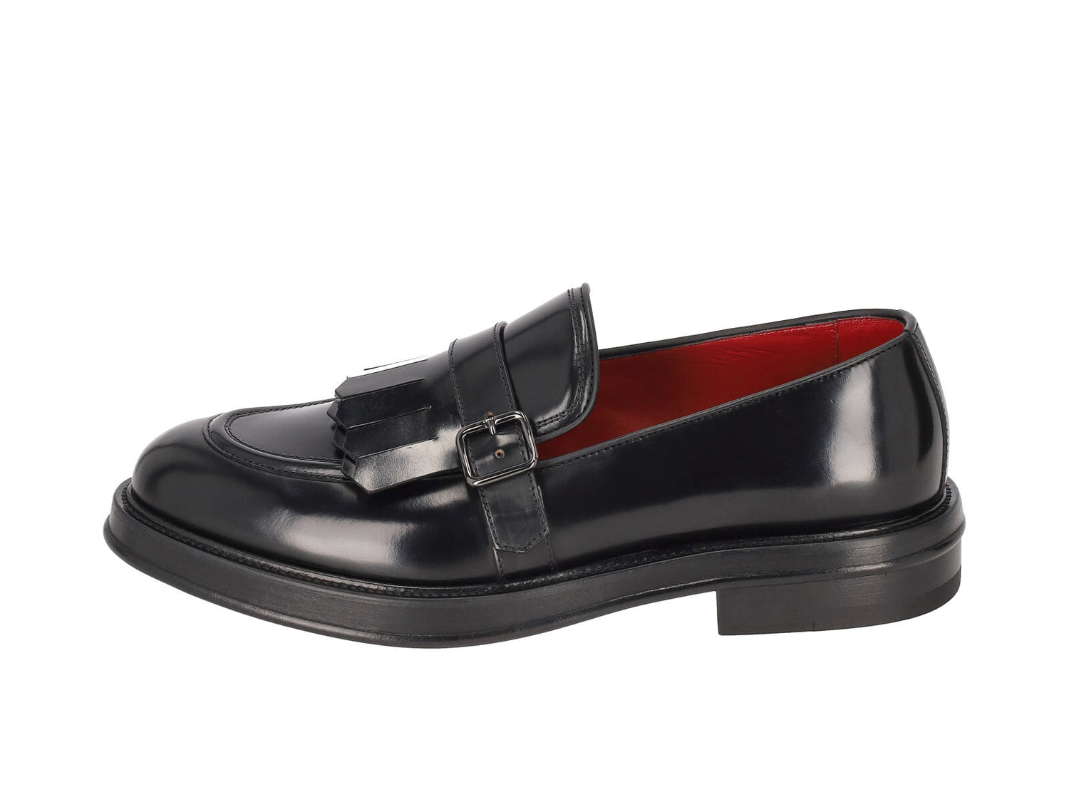 Mocassino in pelle polished con frange