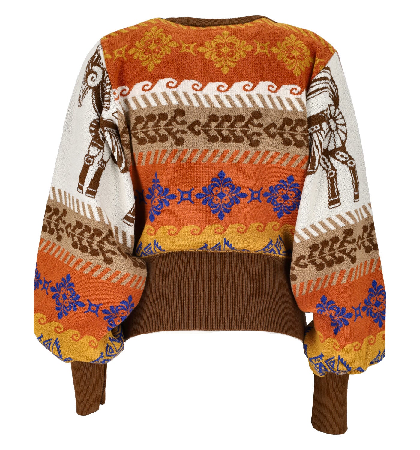 Pull con maniche larghe con fantasia