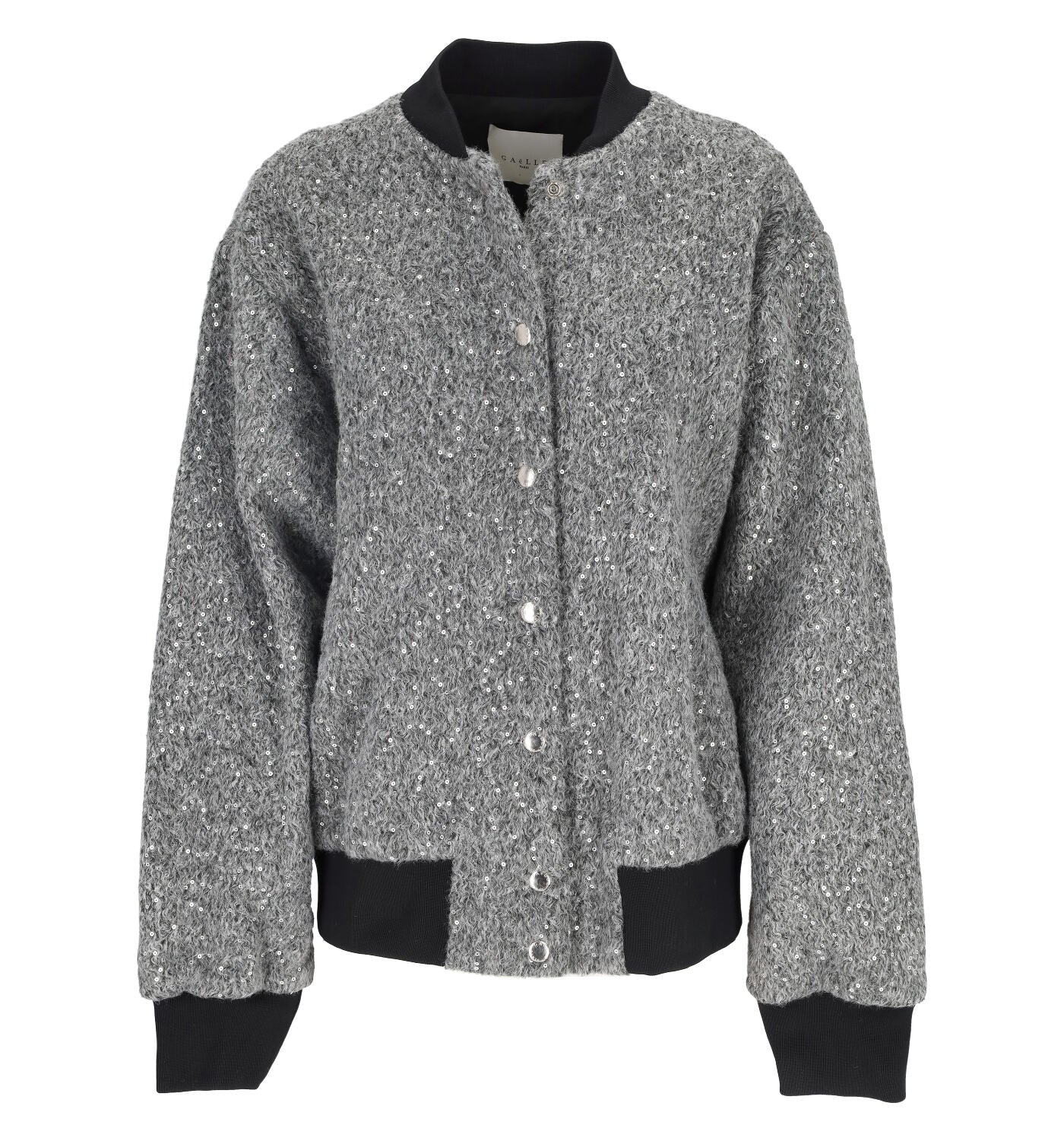 Giacca bomber in lana con paillette