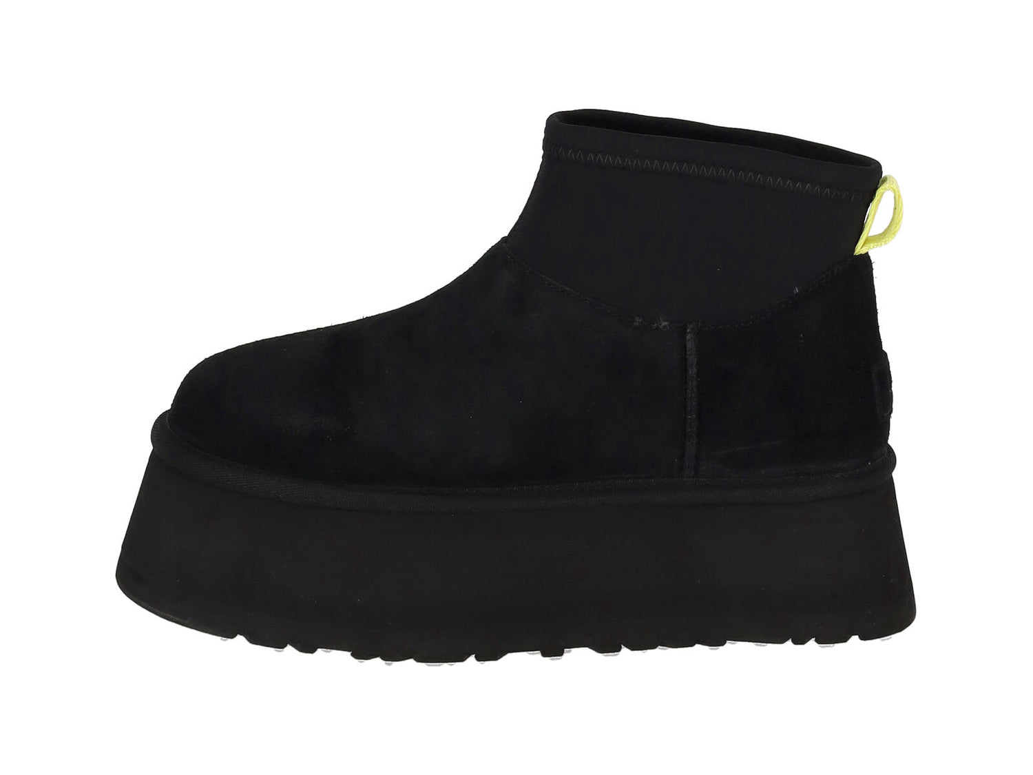 Stivaletto Mini Dipper platform in camoscio e neoprene , suola in gomma.