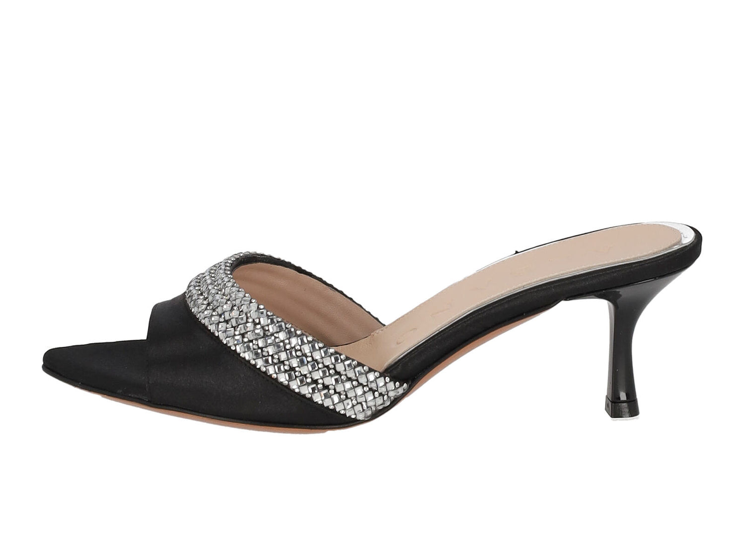 Scalzato in raso con strass