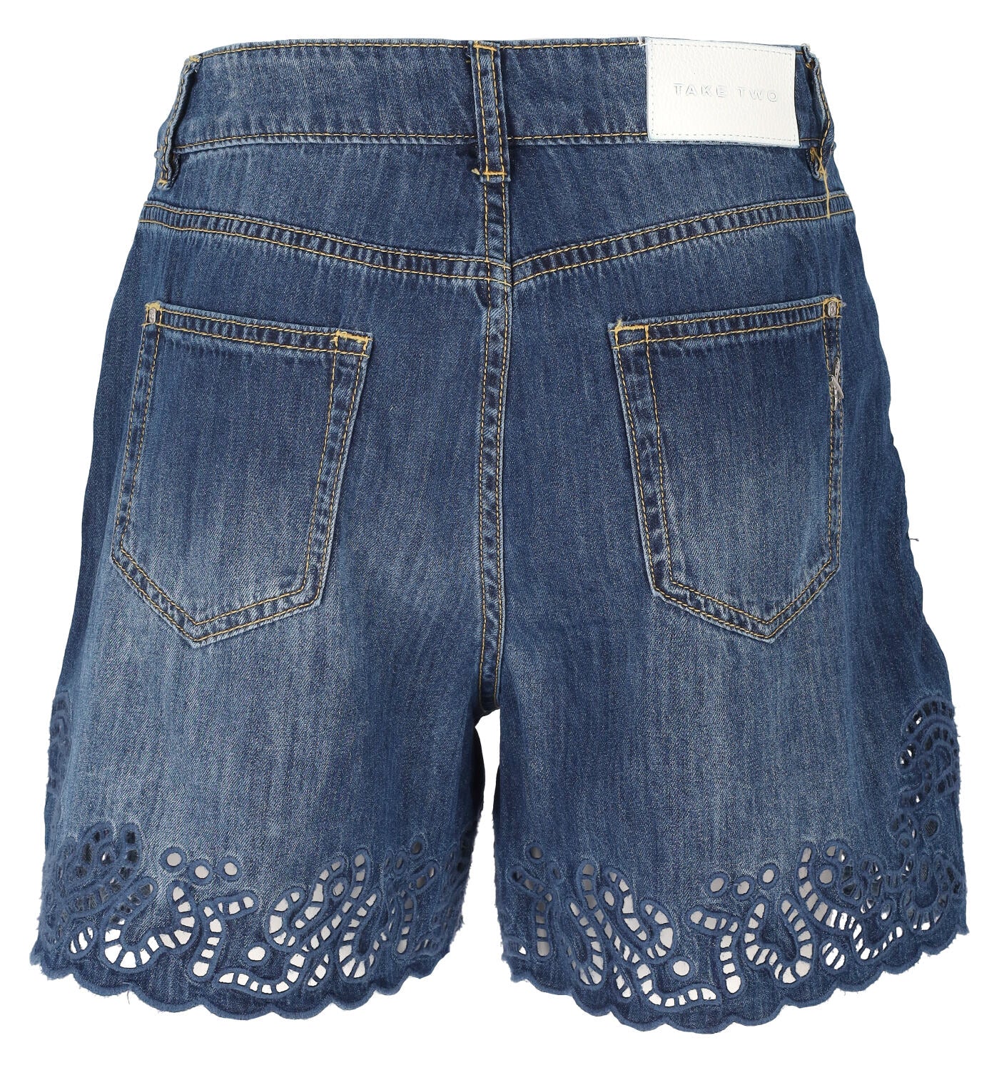 Shorts jeans traforato