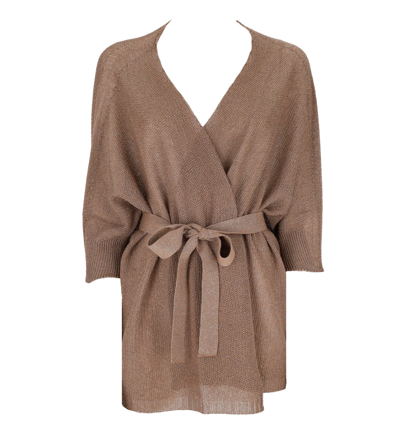 Kimono manica corta lurex con cinturino
