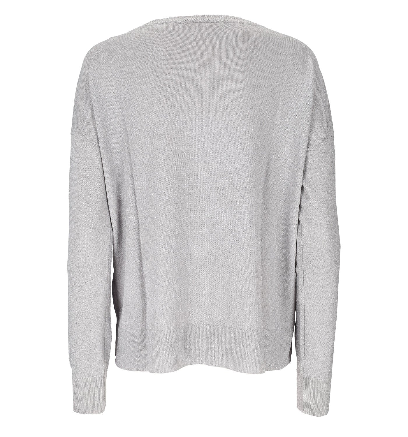 Girocollo filo lurex manica lunga