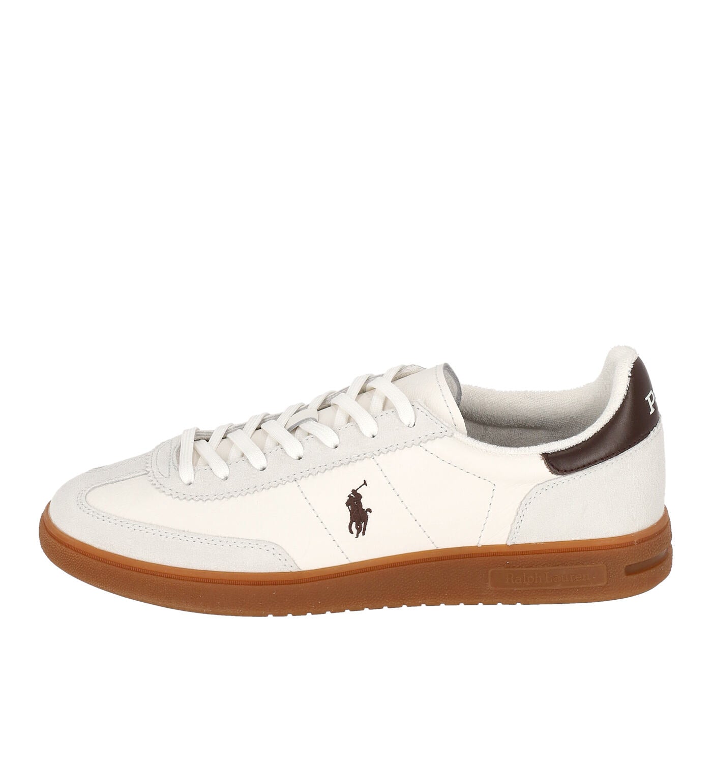 Sneakers in vitello e camoscio fondo cassetto