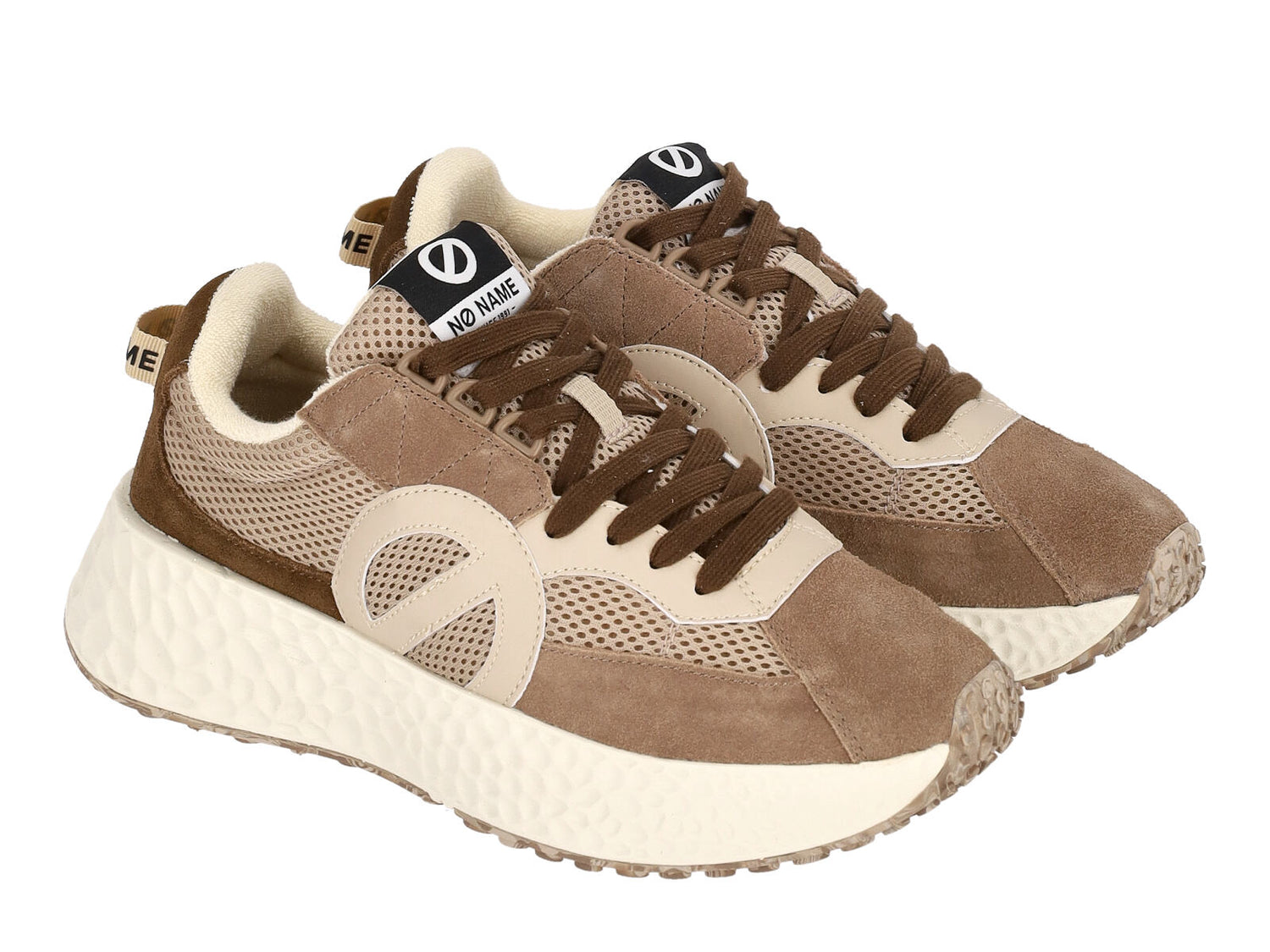 Sneakers in camoscio e tessuto, suola in gomma