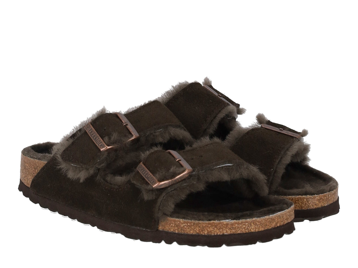Ciabatta Arizona shearling , suola in sughero