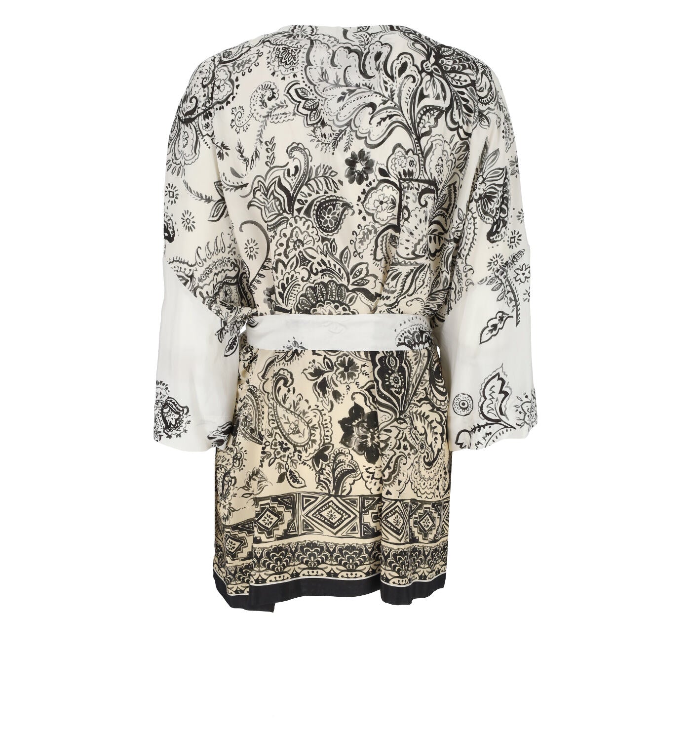 Kimono a manica 3/4 degradè con stampa cashmere