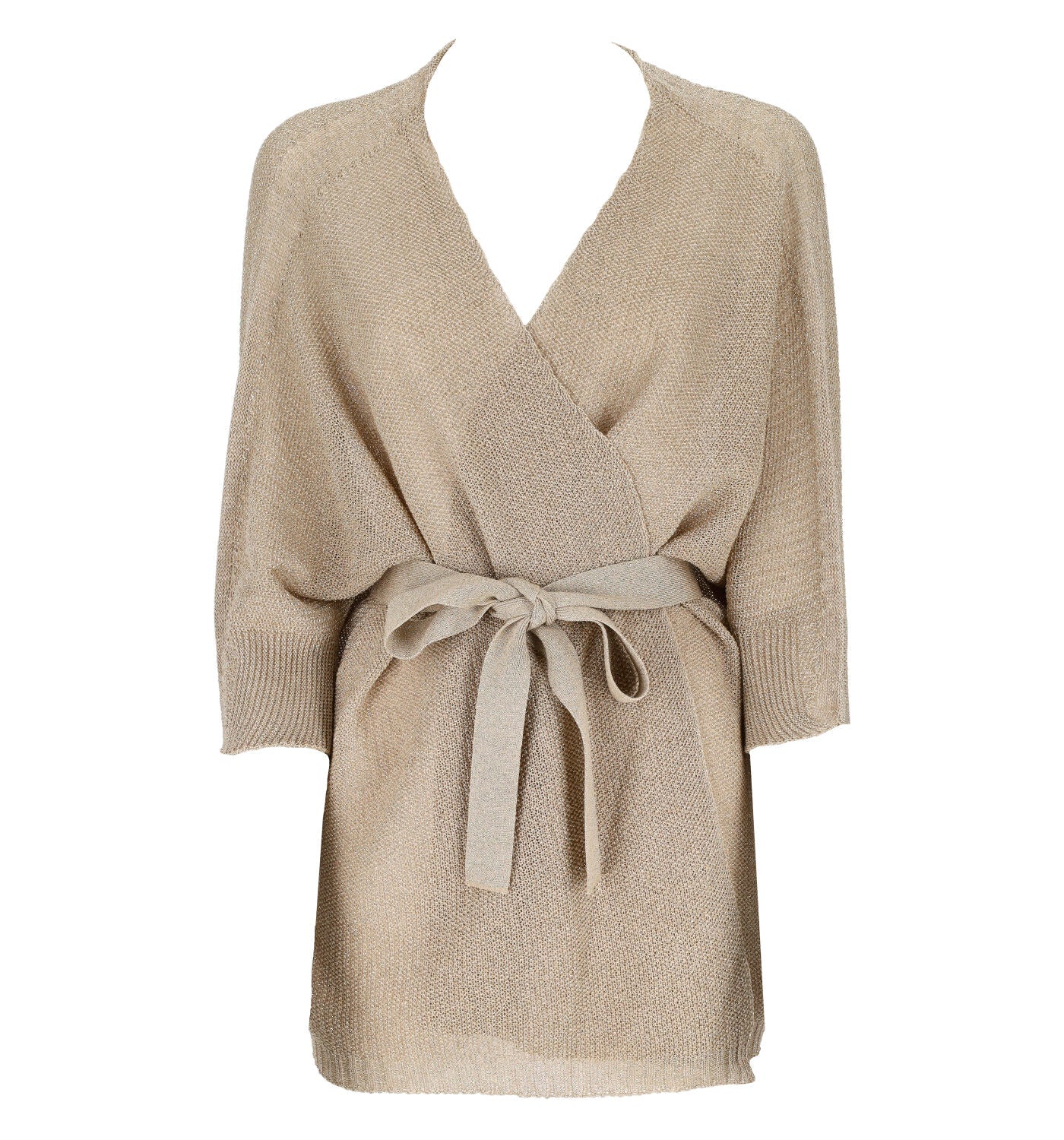 Kimono manica corta lurex con cinturino