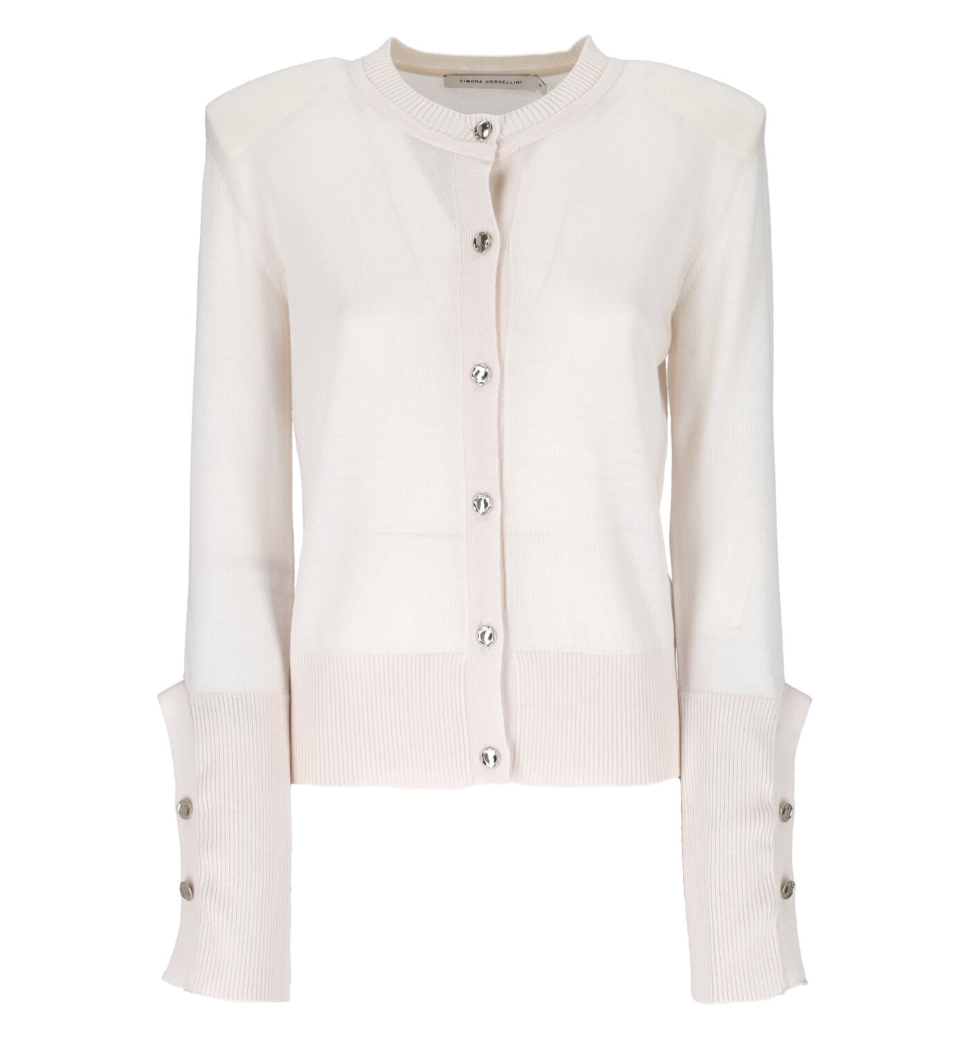 Cardigan modello chanel con bottoni oro
