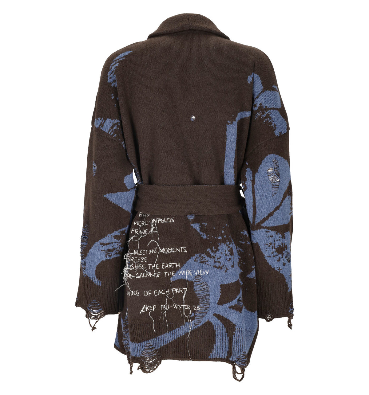 Cardigan con dettagli sfrangiati