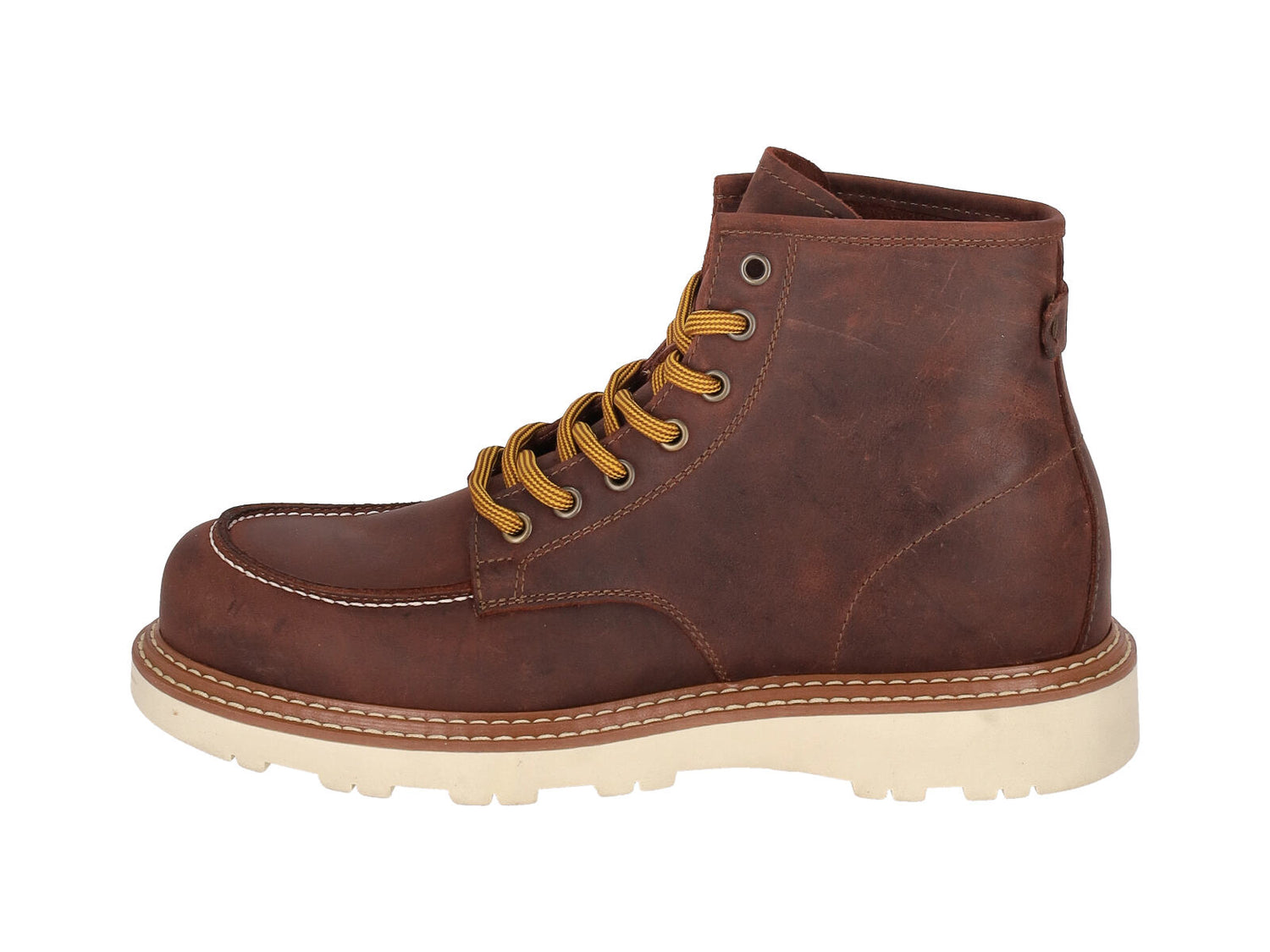 Polacchino in vitello ingrassato con suola in gomma .