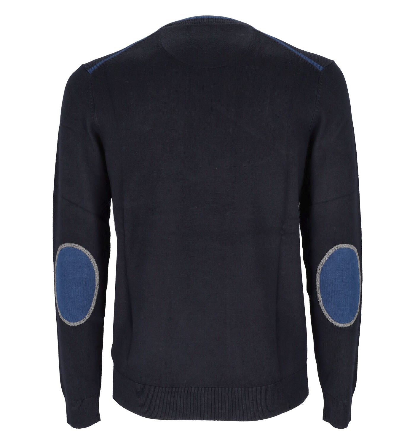 Girocollo con toppe sui gomiti.