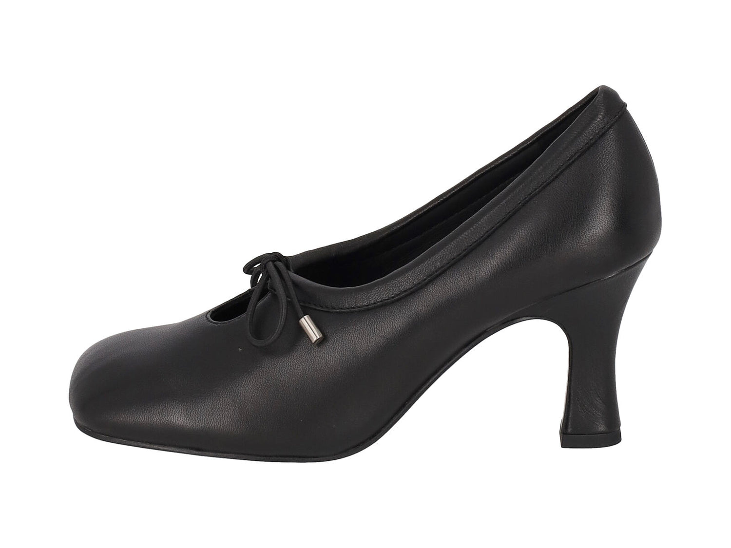 Decollètè in nappa con fiocco , altezza tacco 7 cm.