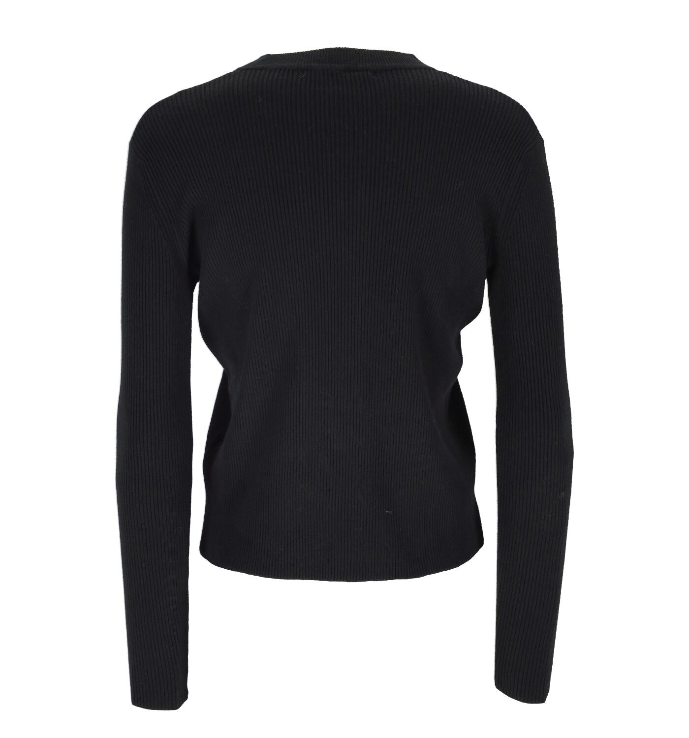 Maglia girocollo a costine slim fit