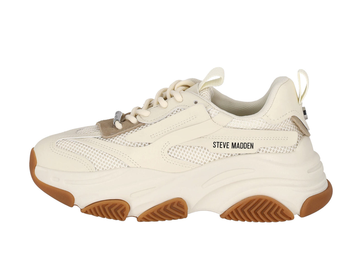 Sneakers in ecopelle e tessuto.