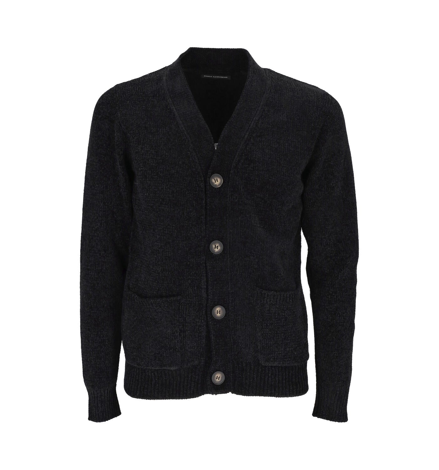 Cardigan in ciniglia con bottoni