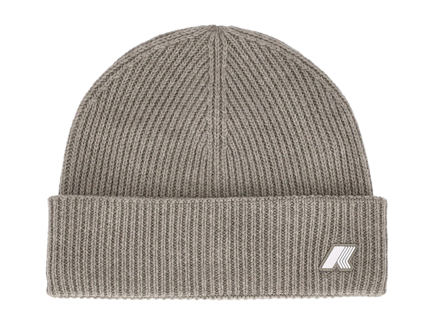 Cappello in lana a costine con logo