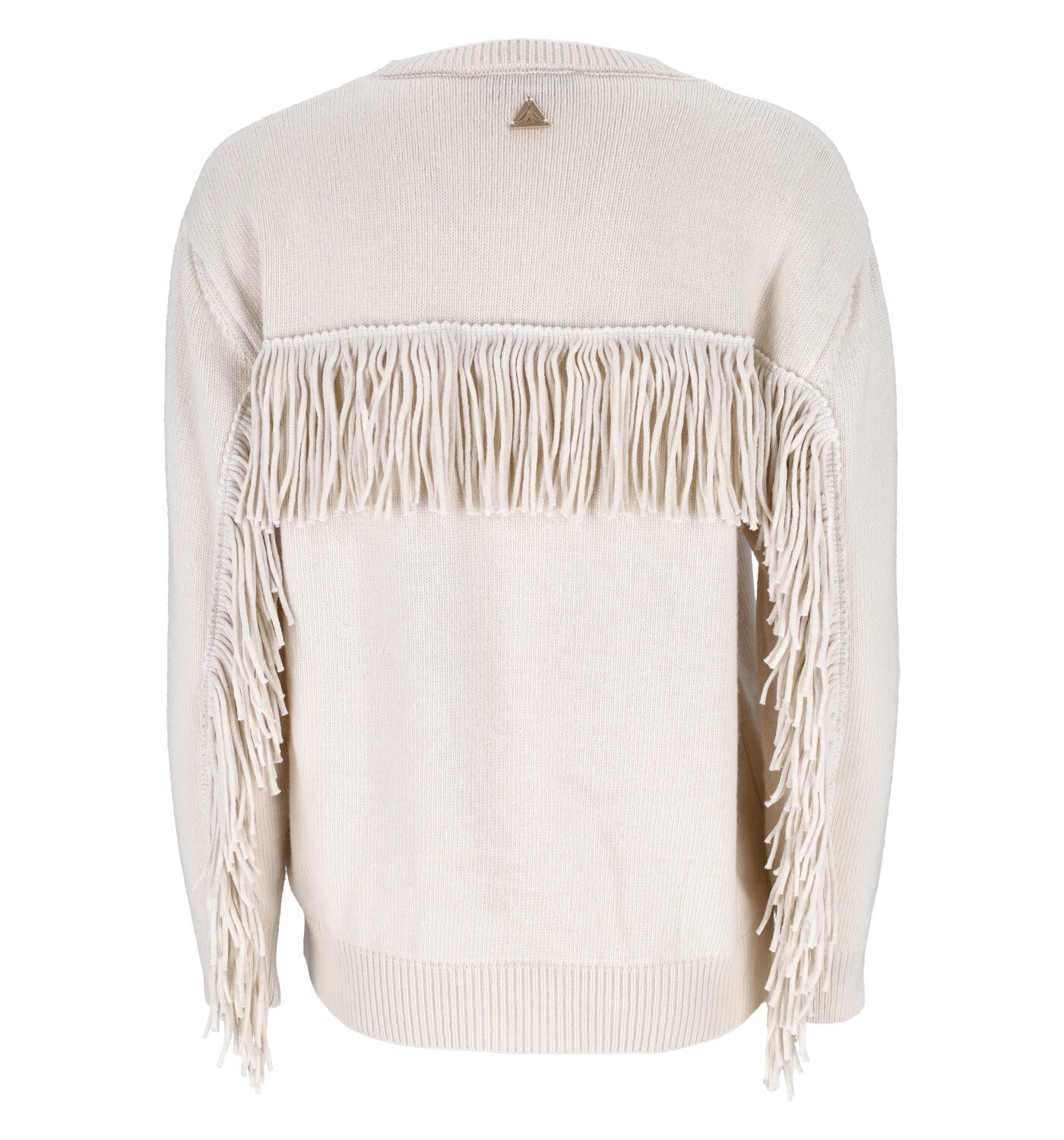 Maglia in lana con frange sul retro