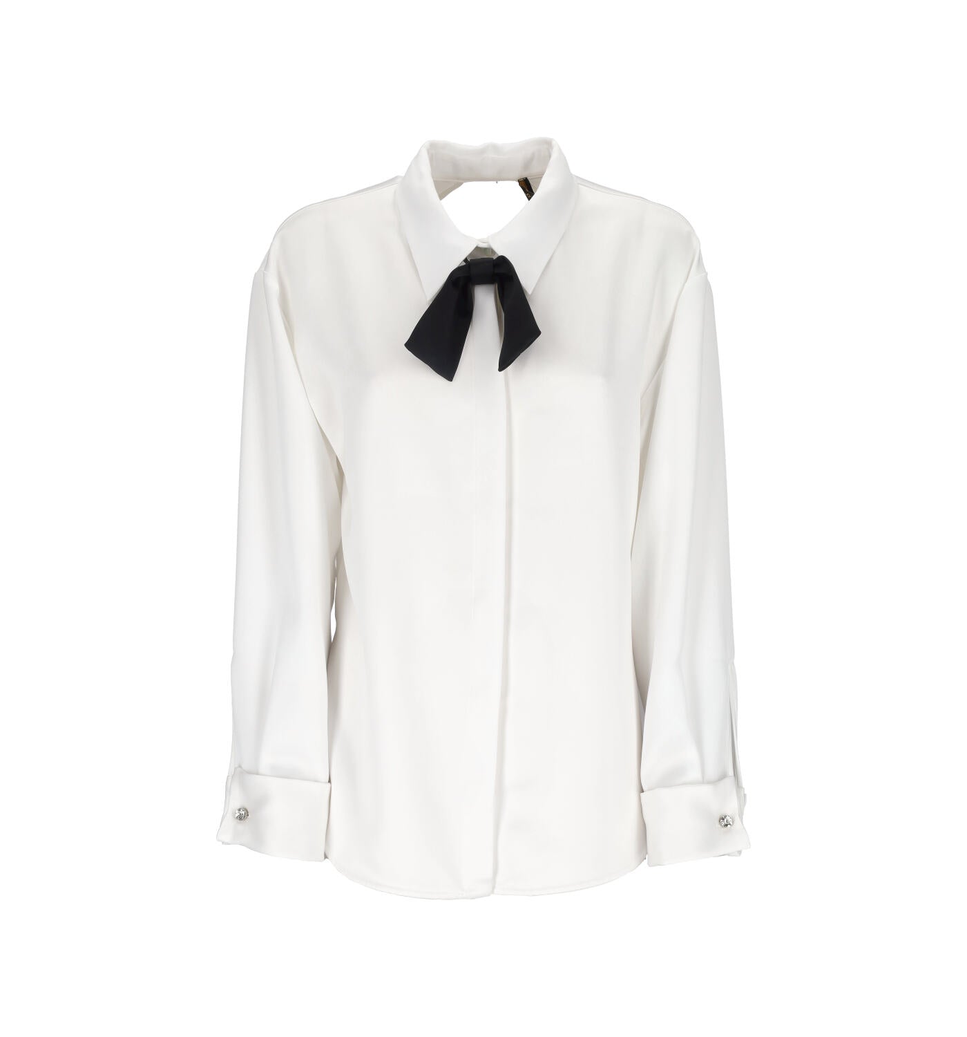 Camicia con fiocco, con aperta sul retro