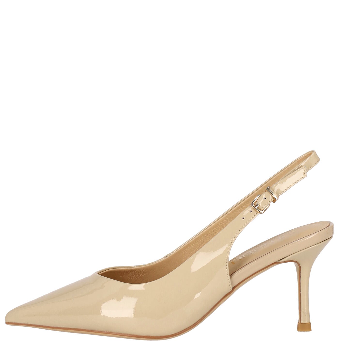 Chanel in vernice scollo a cuore, tacco alto 8 cm