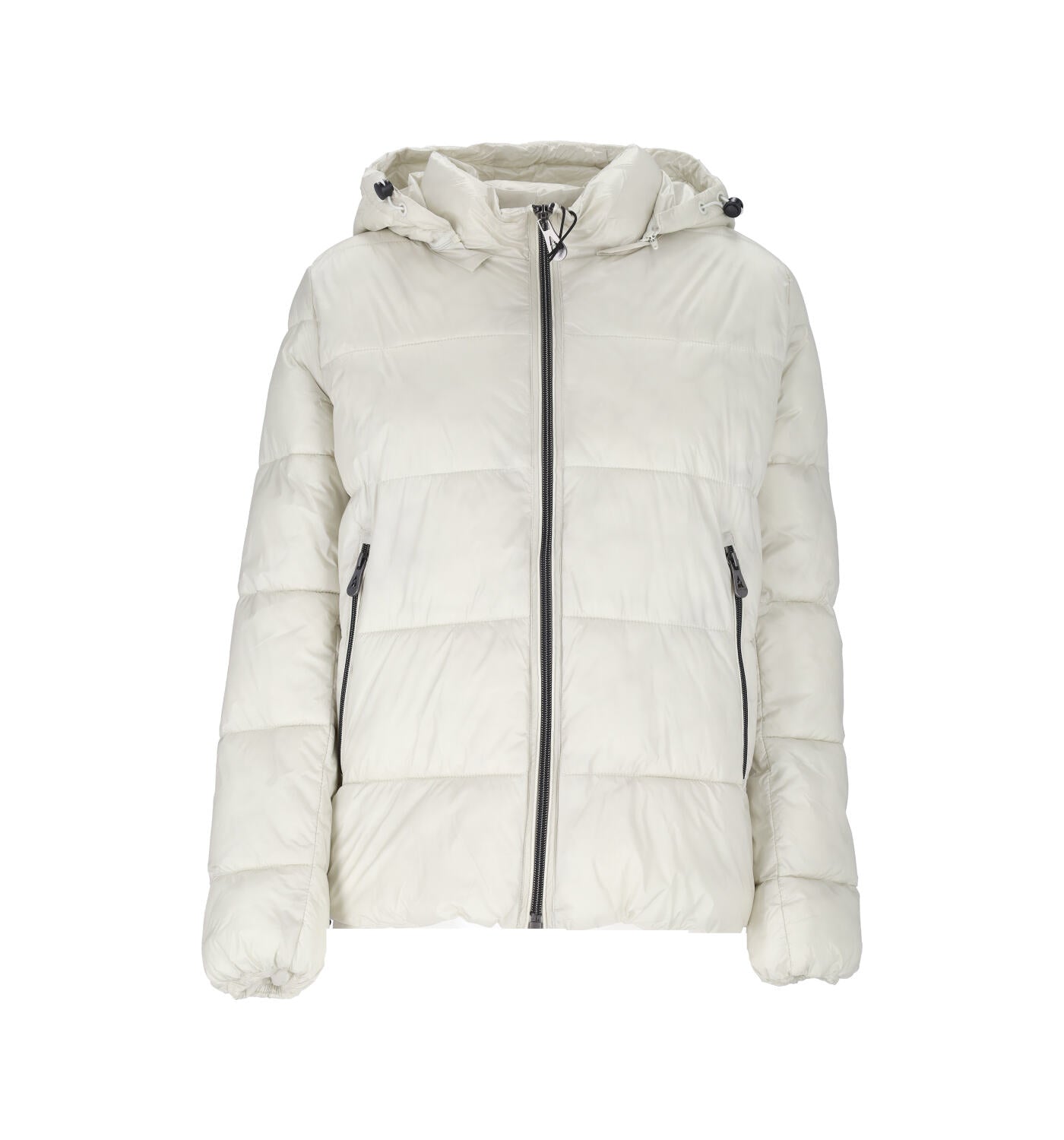 Giubbino corto con cappuccio trapuntato