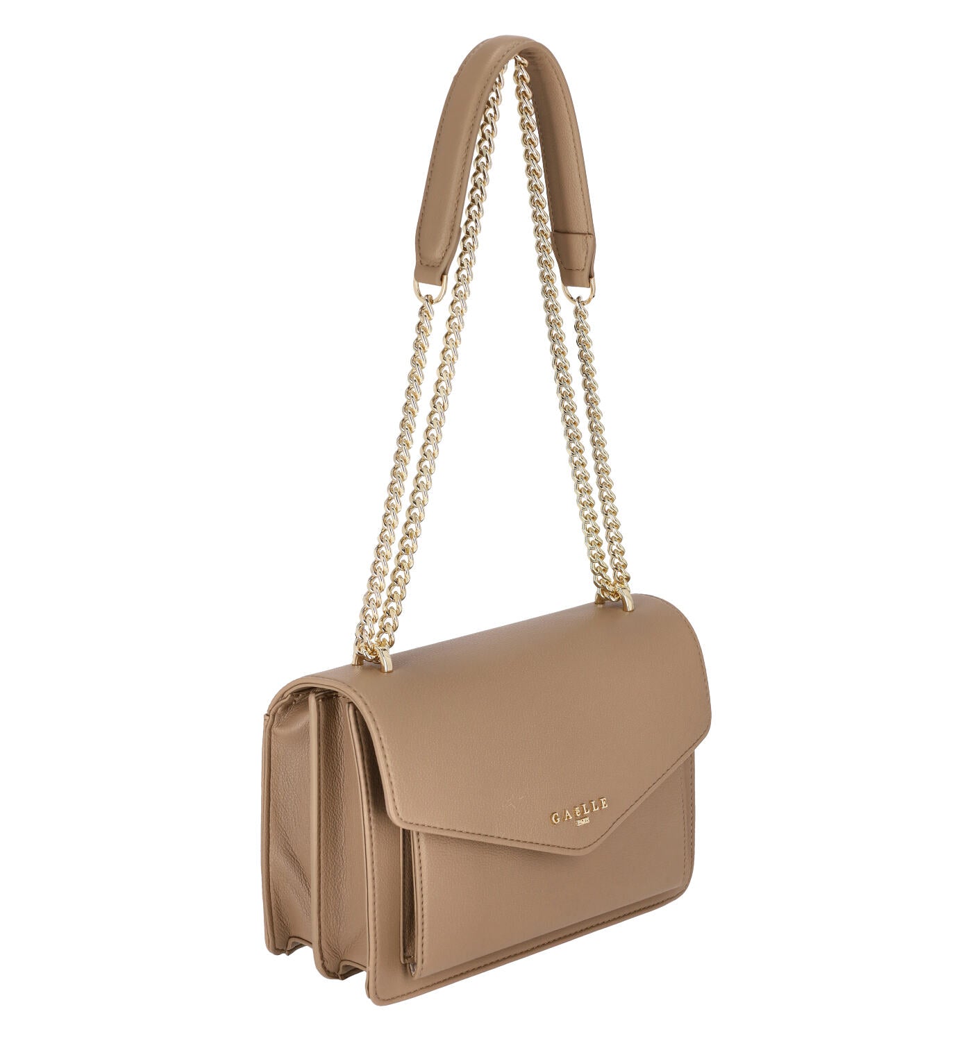 Borsa media con doppia catena regolabile , chiusura con bottone