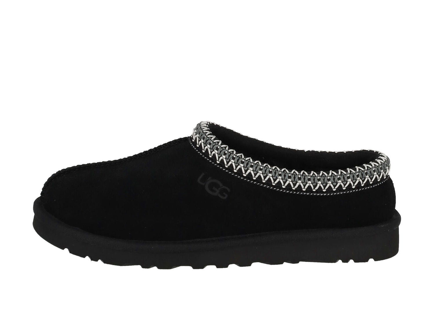 Sabot in camoscio con ricamo su collo piede , suola in gomma .