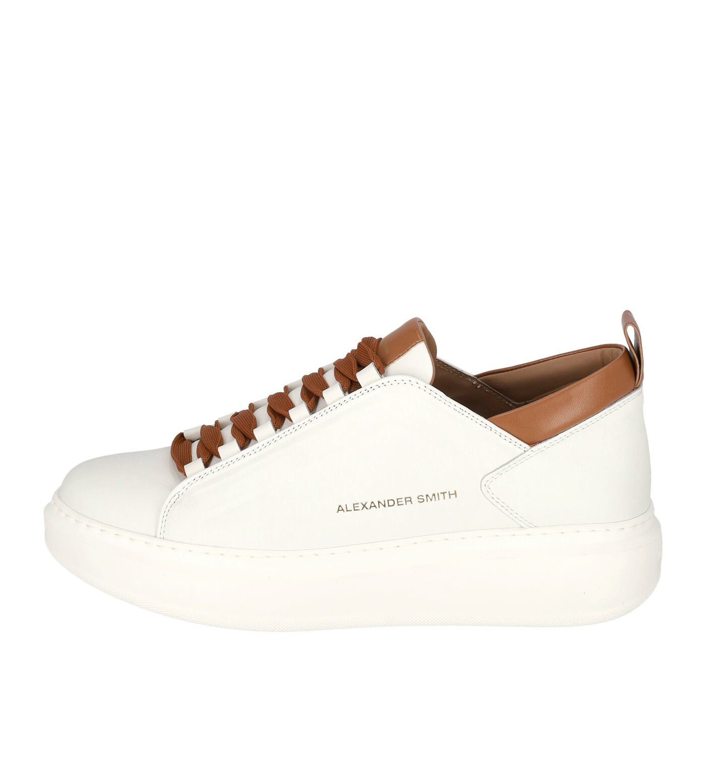 Wembley sneakers in pelle con riporto cuoio