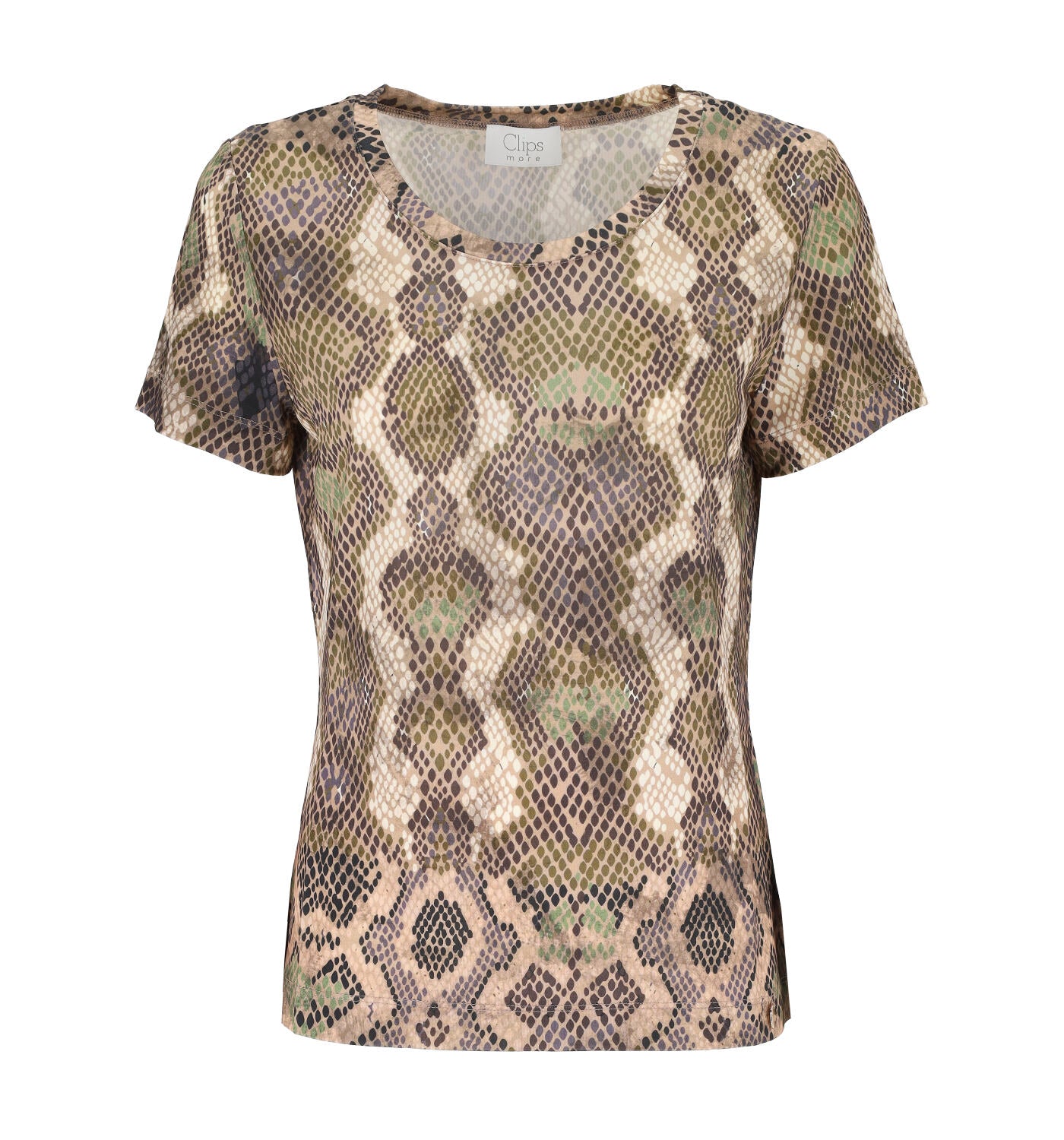 T-shirt mezza manica stampa pitone