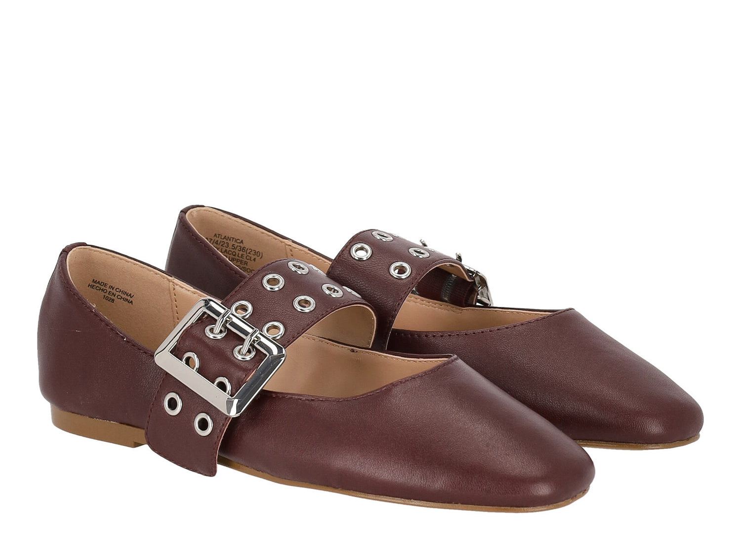 Ballerina con cinturino con borchie regolabile