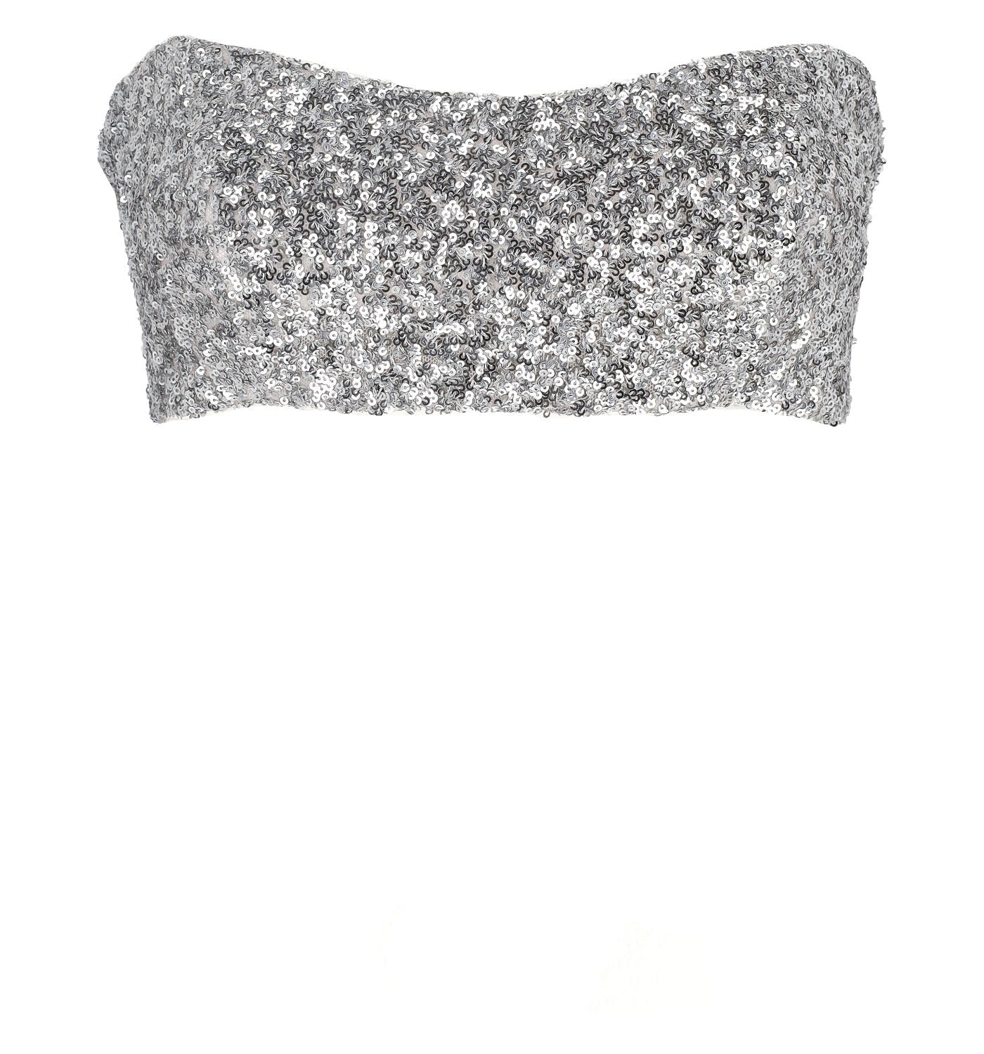 Top con paillettes argento