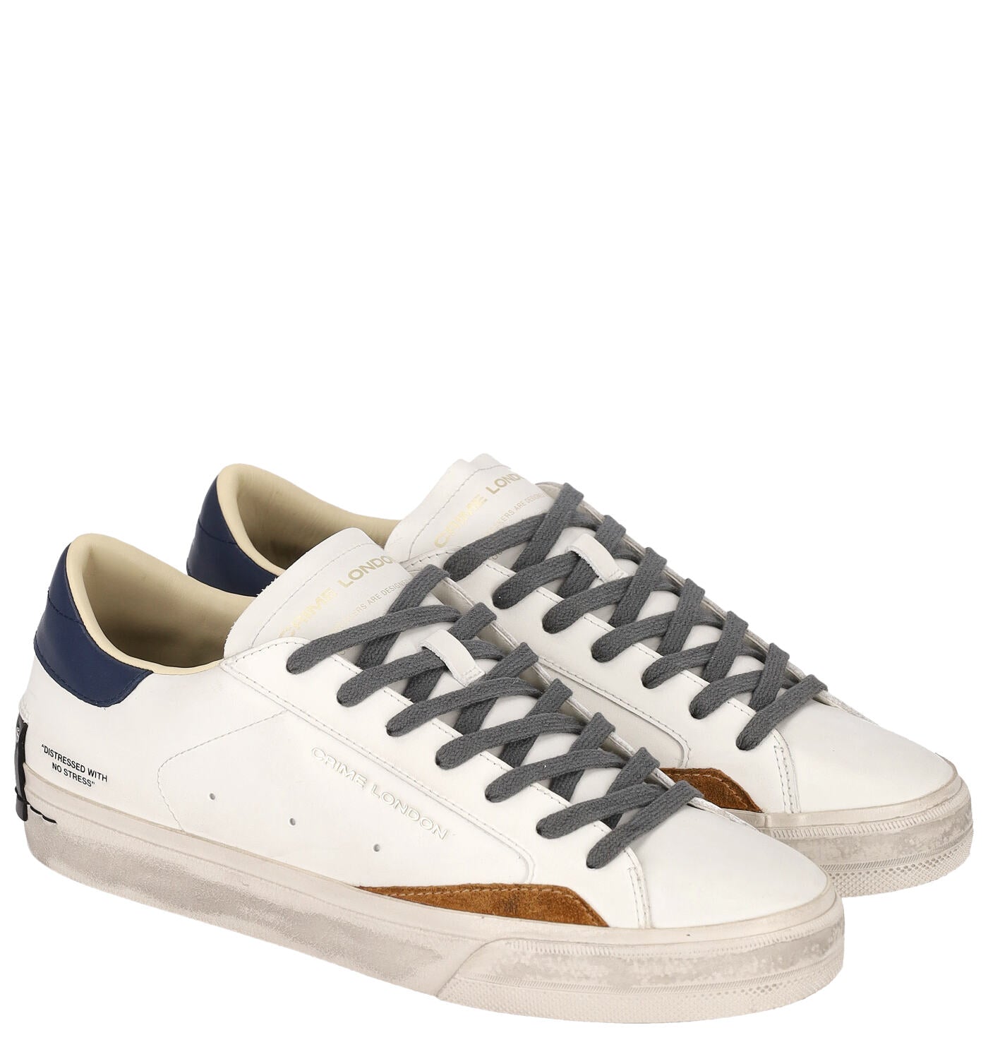 Sneakers con suola in gomma con riporti in camoscio