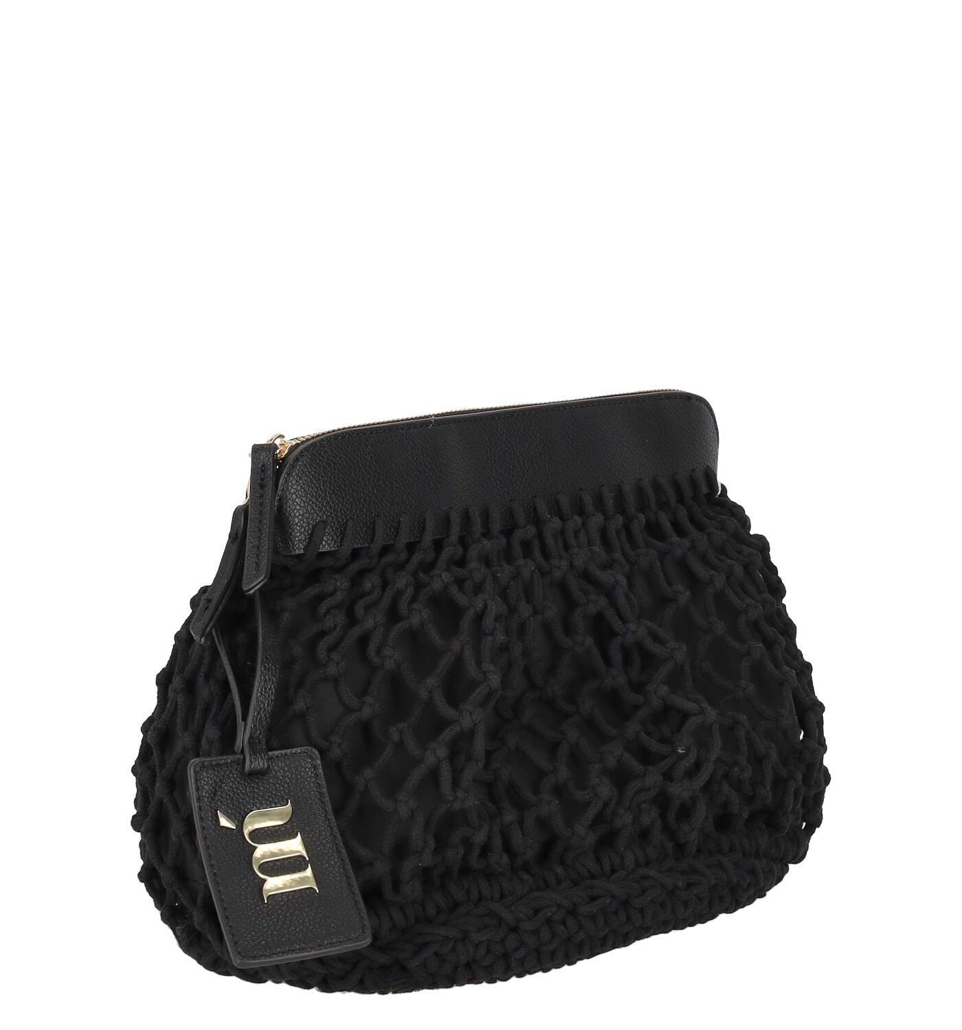 Pochette in rete con zip