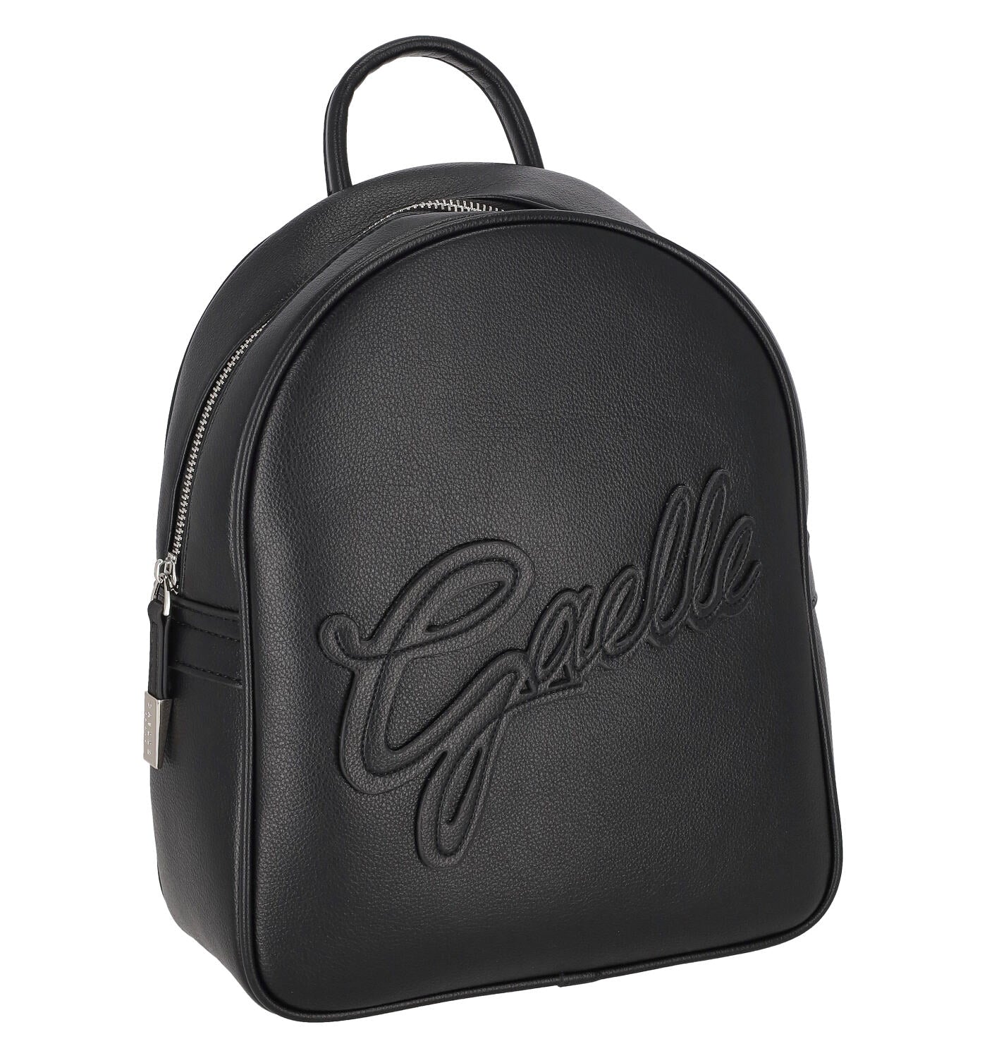 Zaino ovale con chiusura zip , logo sul davanti , spallacci sottili regolabili