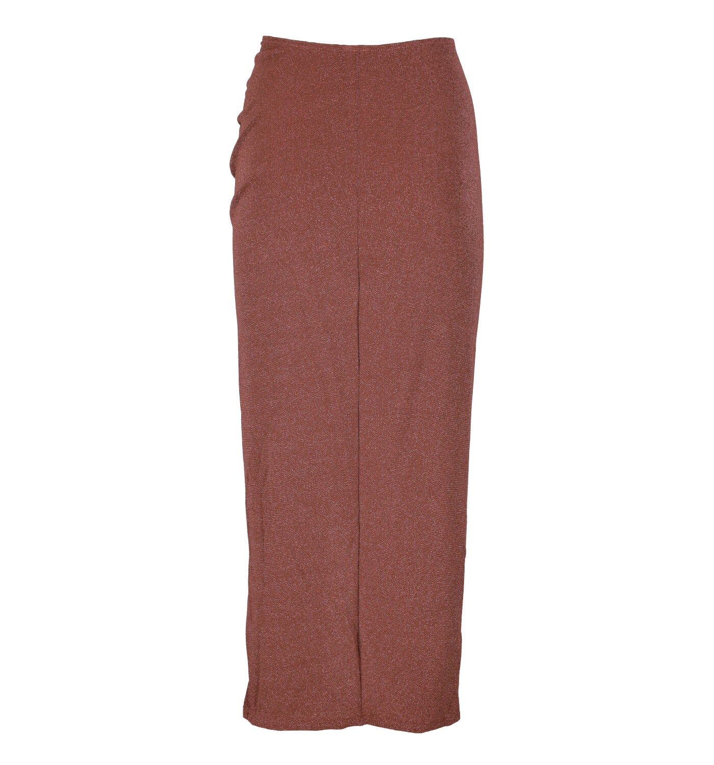 Gonna lunga copricostume con drappeggio lurex