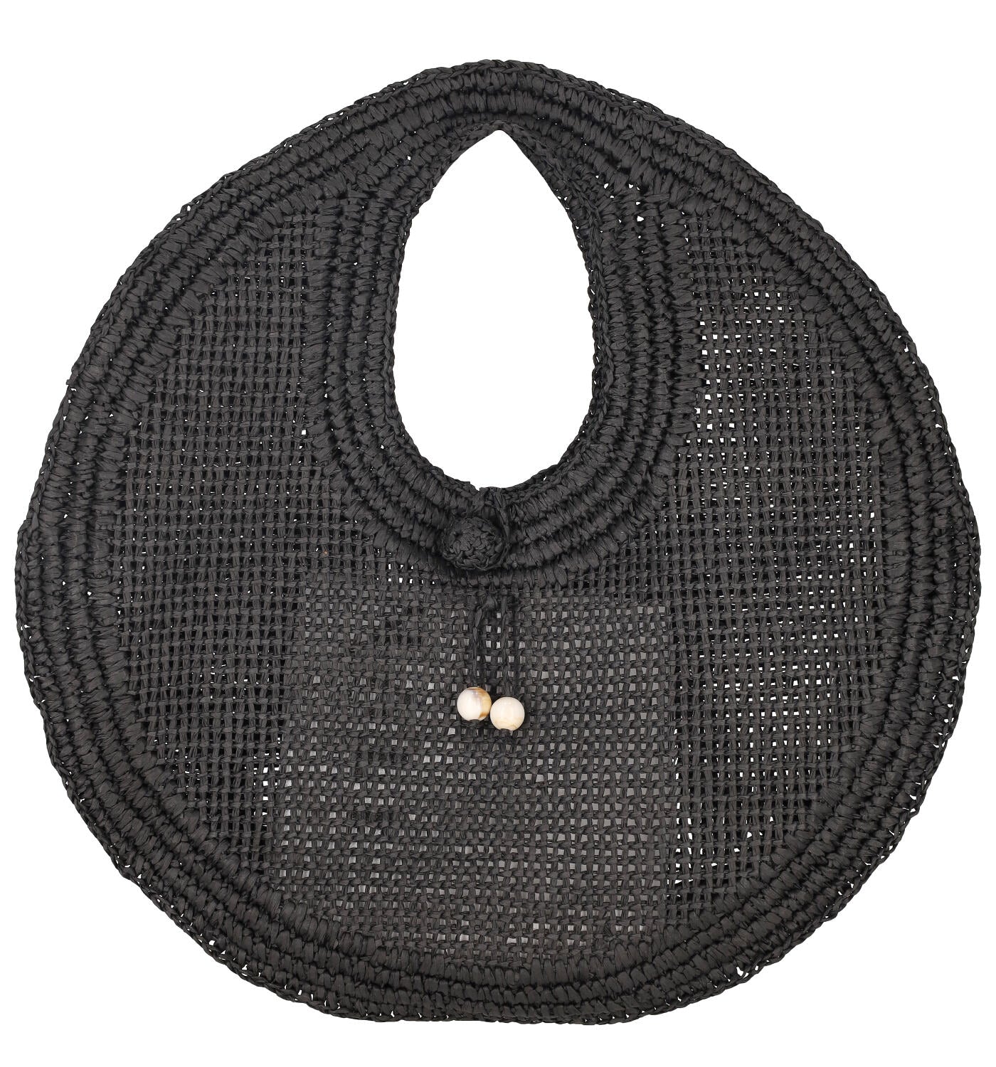 Borsa rotonda in rafia
