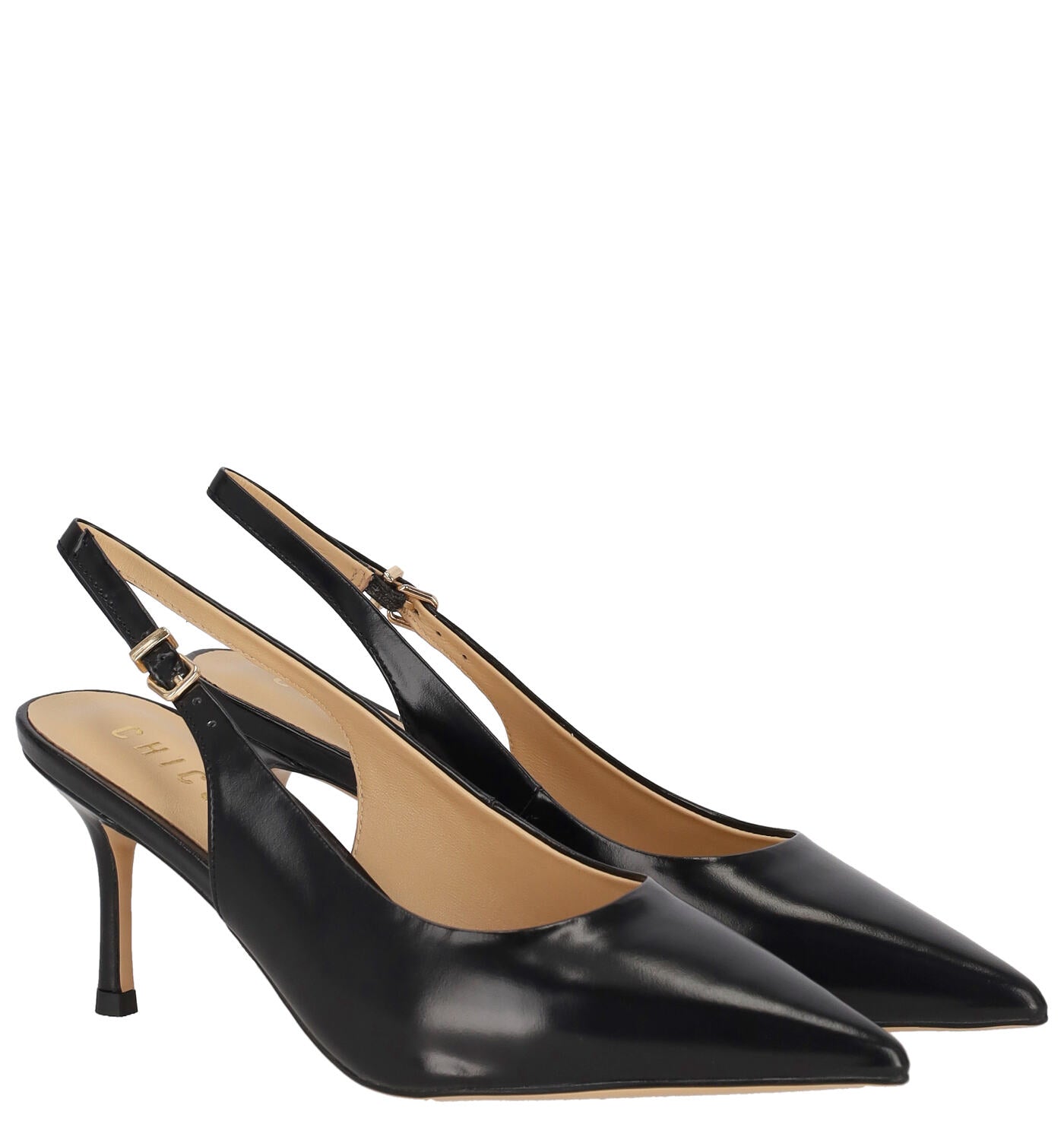 Chanel in pelle, tacco alto 8 cm