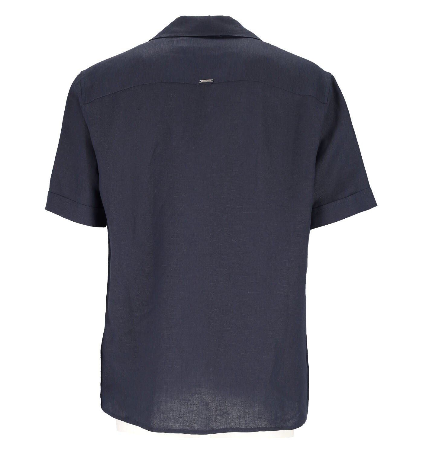 Camicia overshirt mezza manica in misto lino