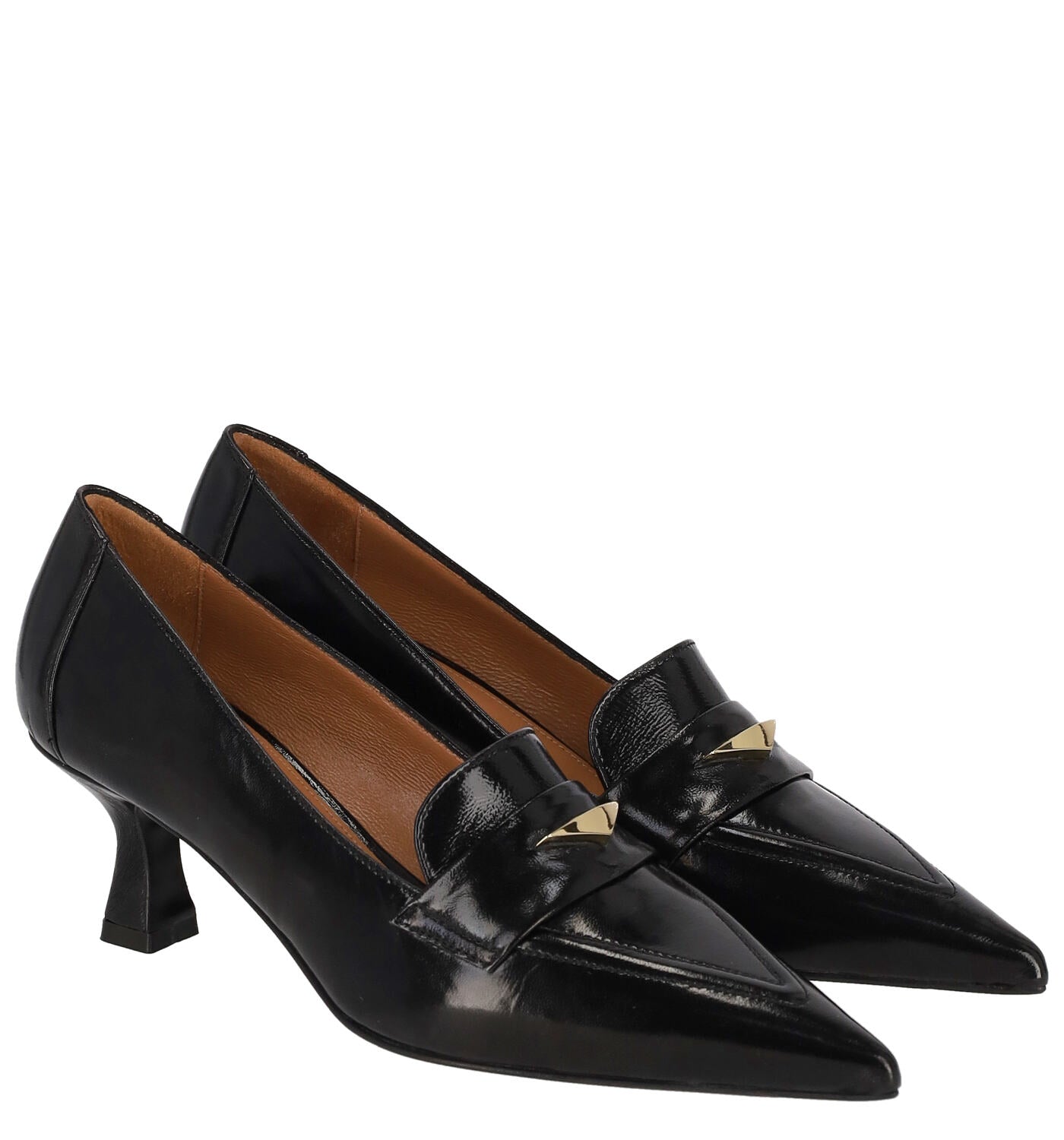Mocassino con bendina ,tacco altezza 5 cm