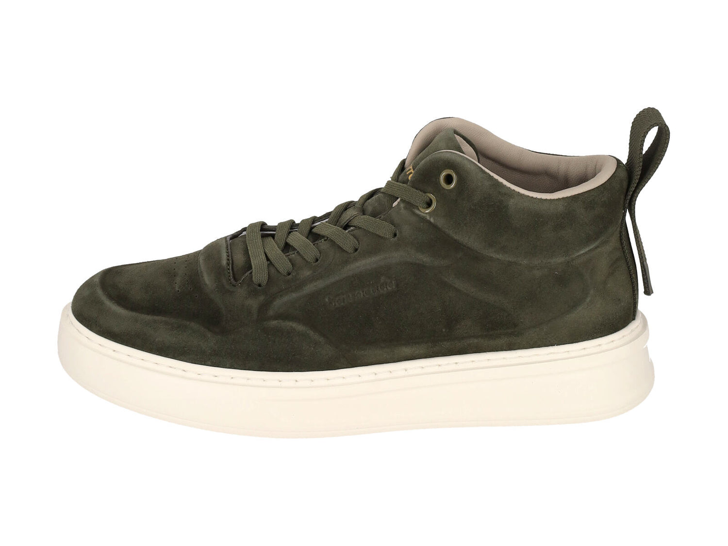 Polacchino in camoscio con fondo in gomma.