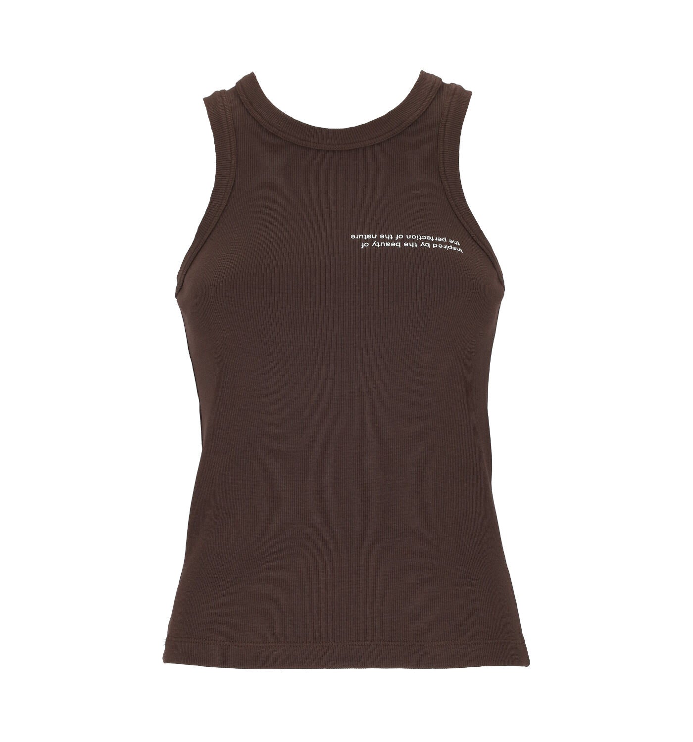Top girocollo a costine
