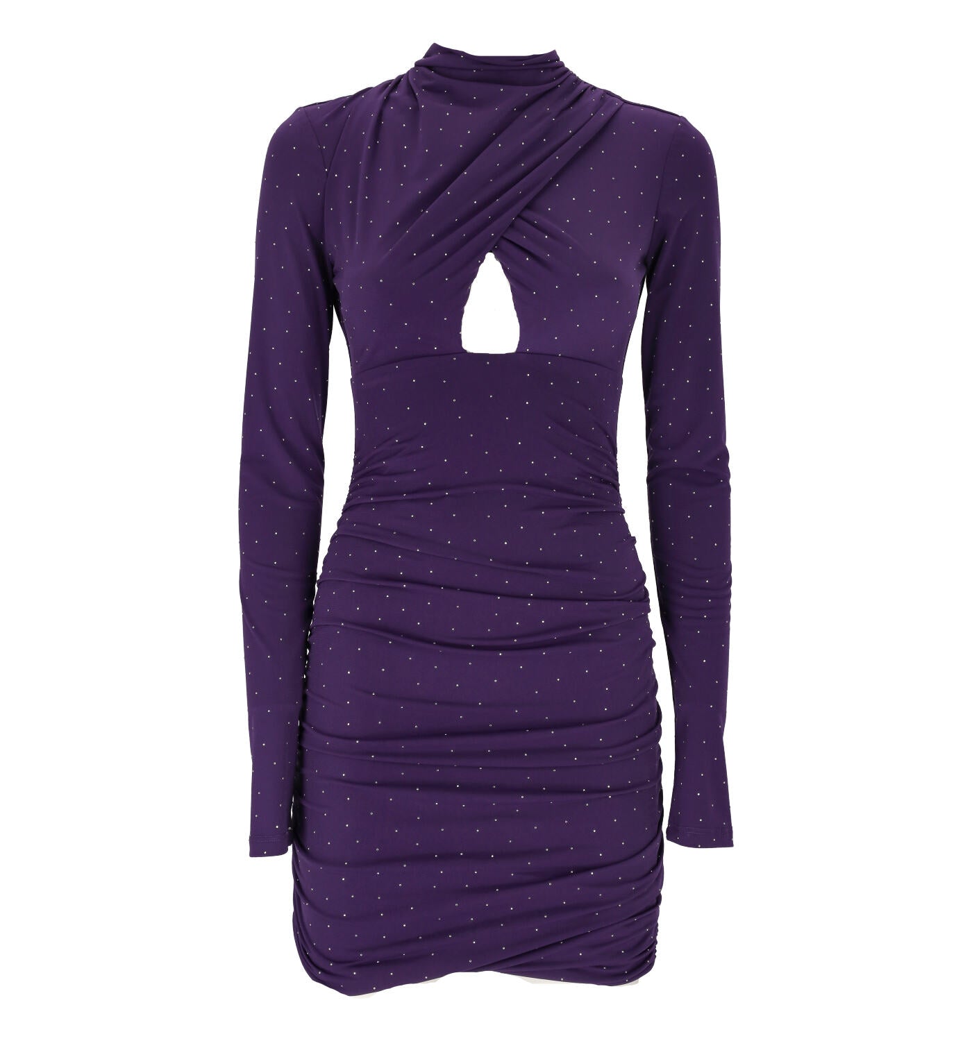 Abito a tubino co borchi e scollo