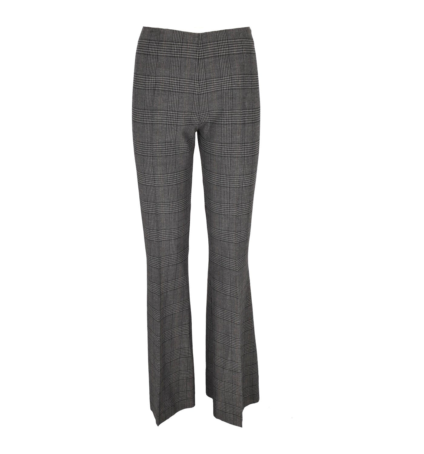 Pantalone a zampa con check