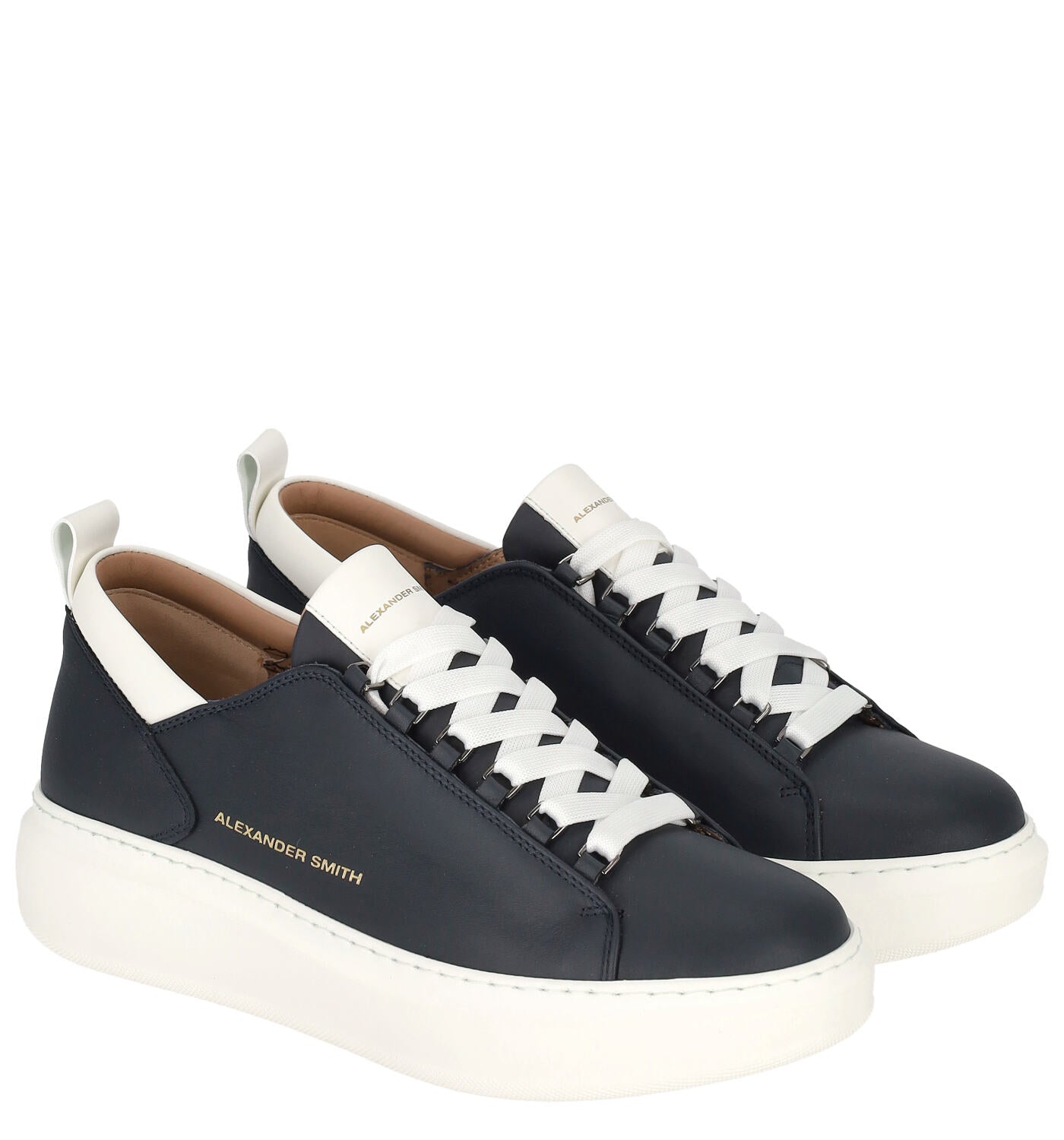 Wembley sneakers in pelle con riporti bianchi