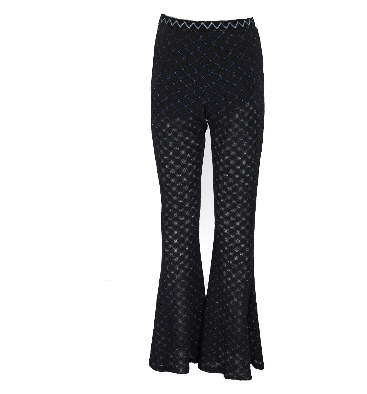 Pantalone a zampa , tessuto lurex