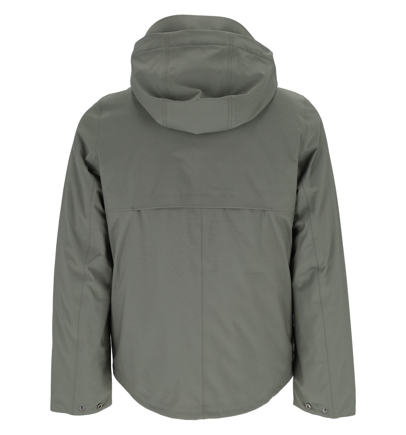 Giubbino corto spalmato con cappuccio